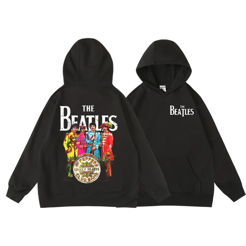 Beatles John Lennon Bedruckte Kleidung mit Kapuzenpullover für Männer und Frauen