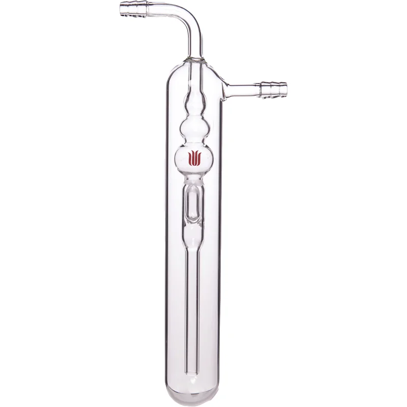 

Дешевый пользовательский 32 мм h220мм w92мм экспериментальная стекляная посуда анти-всасывающий масляный барботер