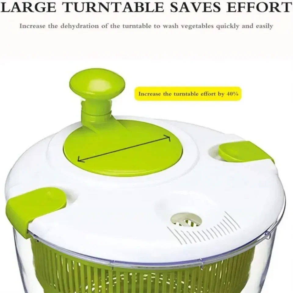 Description Picture 6 of itemManual Salad Spinner Vegetable Drain Basket Food Dehydrator Fruit Bowls Centrifuge Quick Drying Cooking Accessorie Kitchen Tools