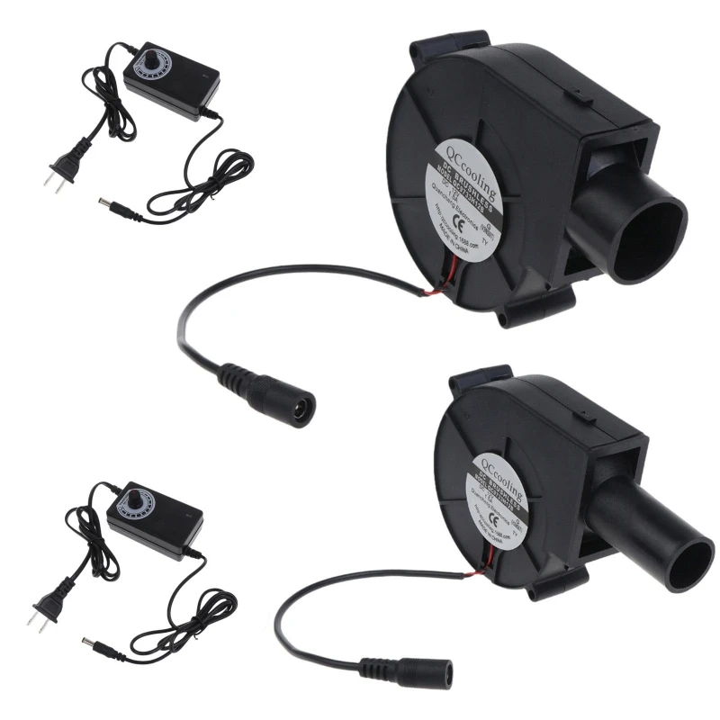 

Y1UU Air Blower Starter Fan 110-220V Adjustable Speed Adapter for BBQ Grill 9733