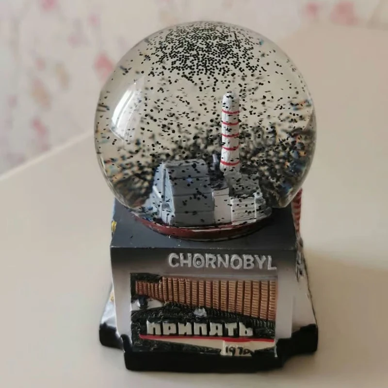 1PCS Chernobyl Snow Globe Ukrainian Nuclear Power Plant Tragedy In Pripyat Snow Globe Ornament