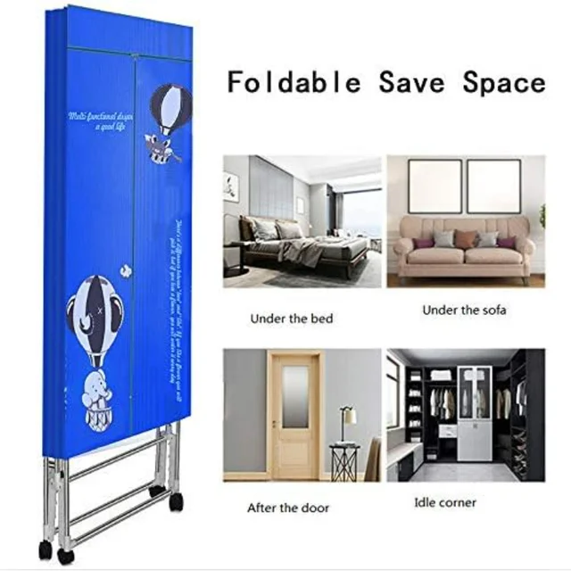 Portable Clothes Dryer 110v-240v  Foldable Household Folding-Dry Machine with  Control Adjustable Timer Low Noise for ,Laundry,A 4
