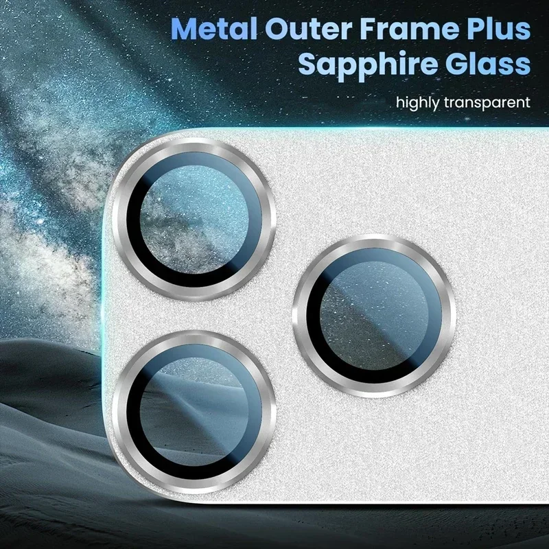 Hardness Protectors Metal Len Glass Protector For iPhone 17pm Aluminum Alloy Camera Tempered Glass Cover For IPhone17 Pro Max