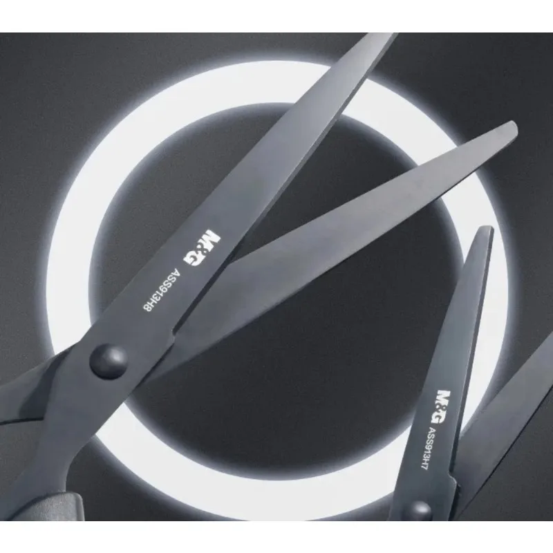 1PCS High-Quality Black Blade Scissors Colorful Household Sharp Small Office Paper Cutting Stationery for Handmade Crafts - 5