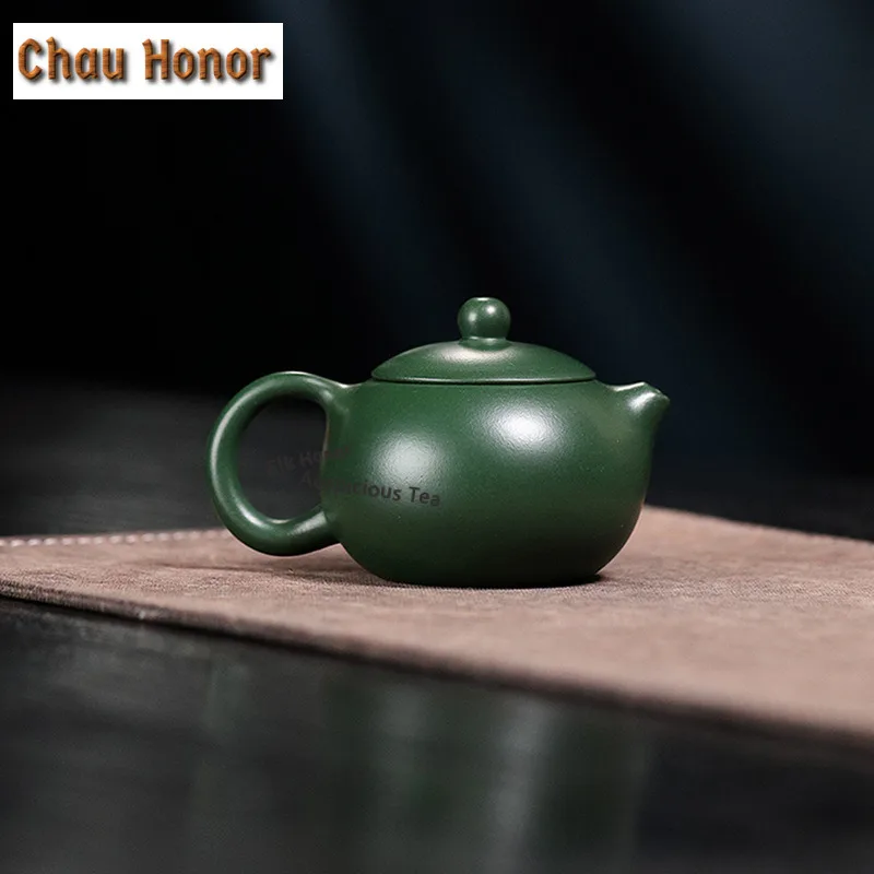 100ml Exquisite Yixing Purple Clay Teapots Handmade Xishi Pot Raw Ore Green Mud Kettle With Filter Chinese Zisha Tea Set Cha