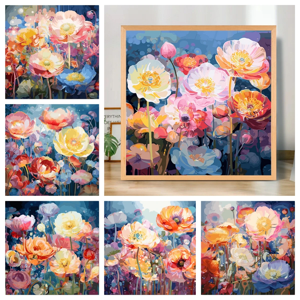 

Paint by numbers Handpainted Canvas painting flower drawing pattern Painting by numbers For adults Home decor 50x65cm