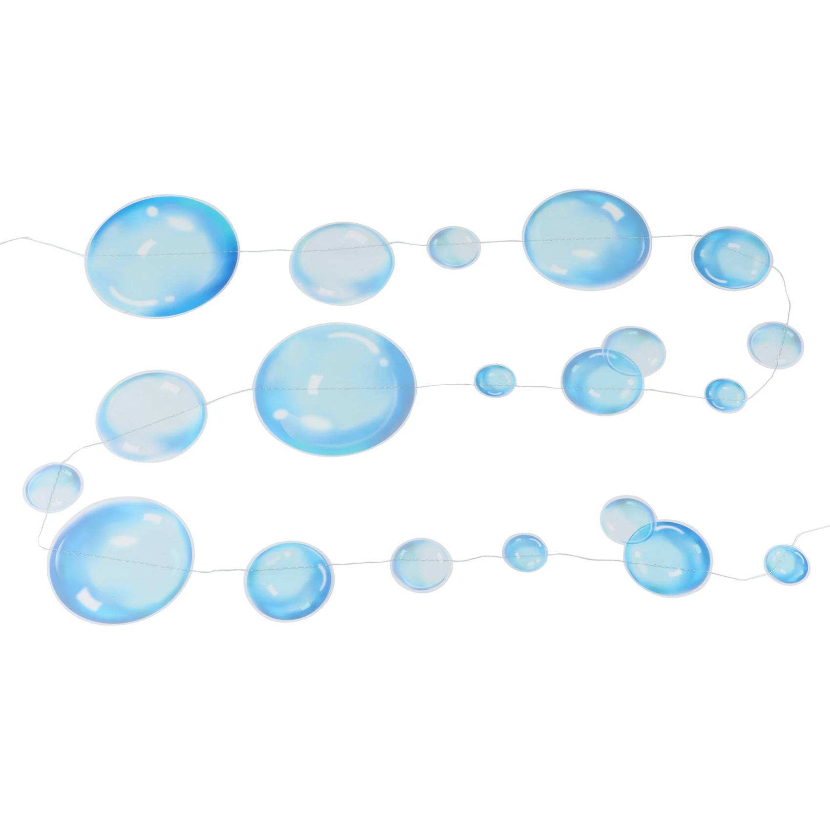 8 Guirnaldas de Burbujas Transparentes Decoración de Fiesta de Sirena Pancarta de Serpentina de Burbujas Colgantes bajo el Mar para Boda Fiesta de Cumpleaños Baby Shower Blanco, Azul 