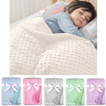 Home | HavF Beauty Soft Minky Dot Baby Blanket – 30″ × 40″
