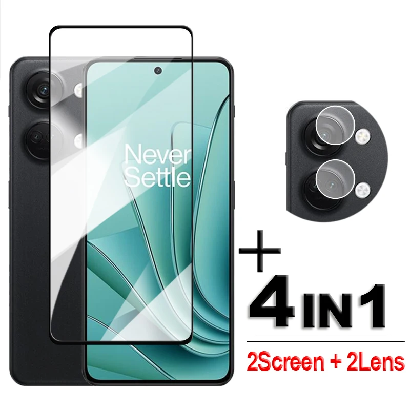 

4in1 For OnePlus ACE 2V 5G Glass OnePlus ACE 2V Tempered Glass 2.5D Full Cover Screen Protector OnePlus ACE 2V 5G Film 6.74 inch