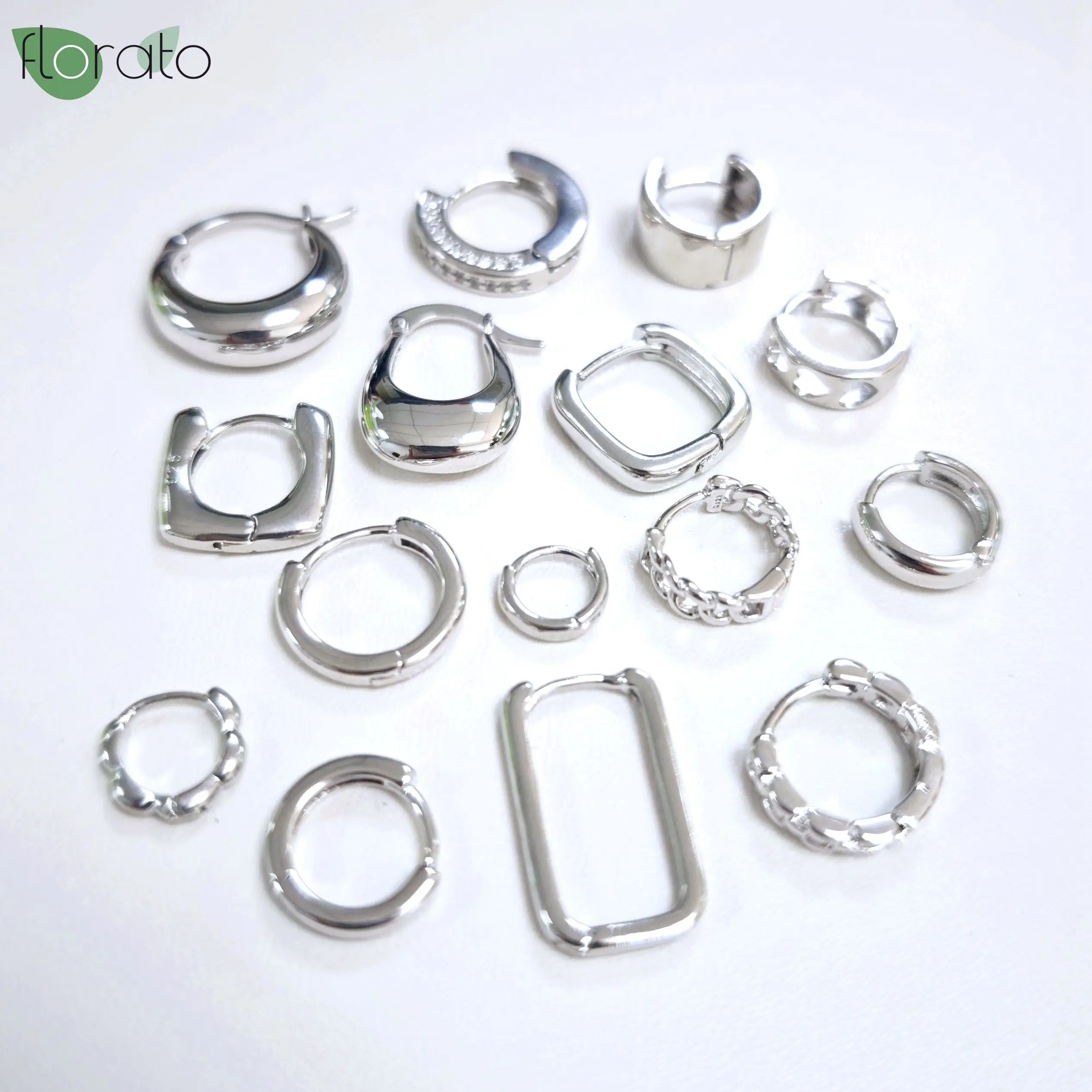 Silver Hoop Earrings Silver Needle Earrings Silver Earrings Hoop Earrings Womens Earrings 925 Sterling Silver Needle Fashion Small Hoop Earring for Women Mini Round Earrings Party Cartilage Piercing Jewelry