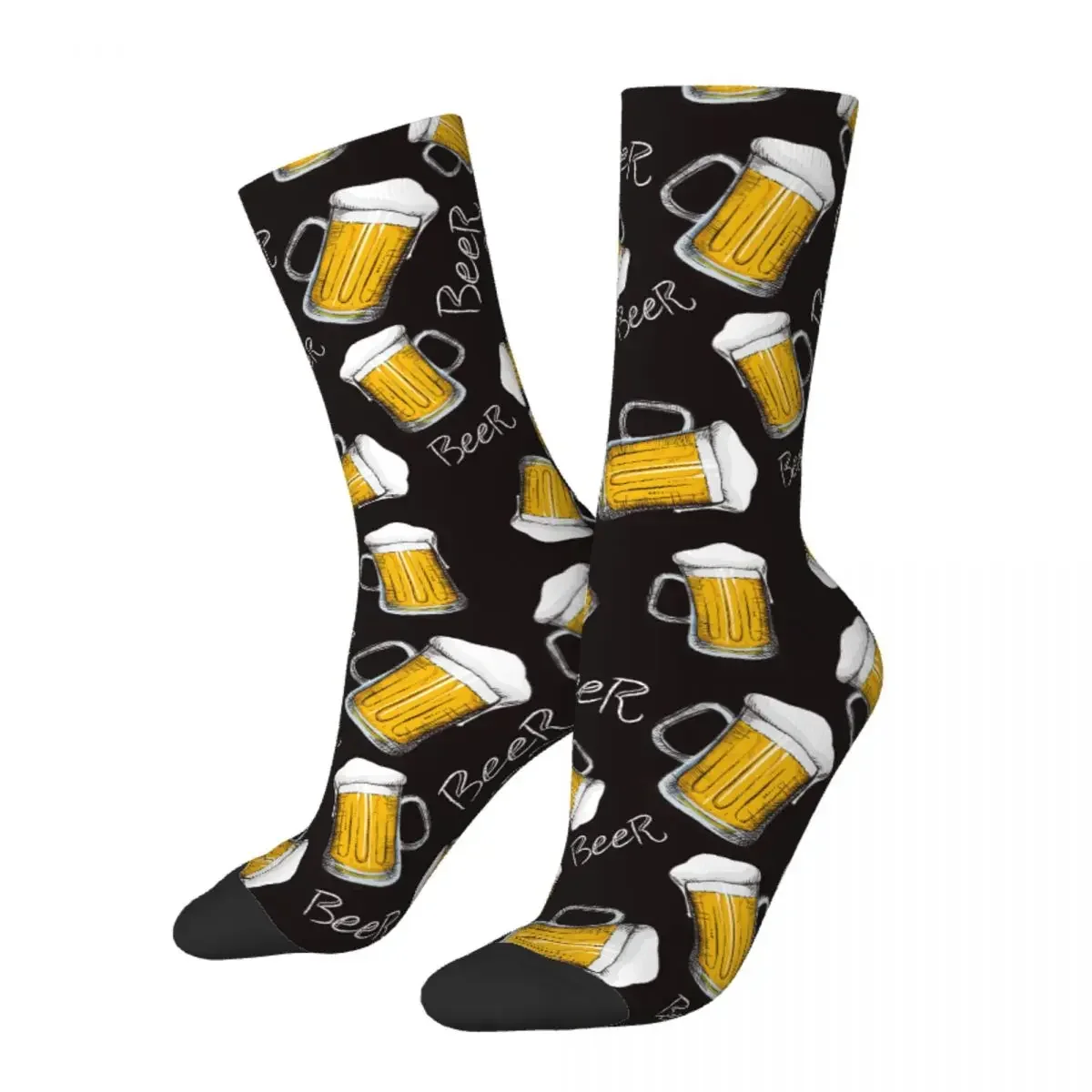 

Fashion Socks Hip Hop Beer Mug Pattern Sock Polyester Stockings Spring Summer Novelty Street Style Crazy Socks for Men Women