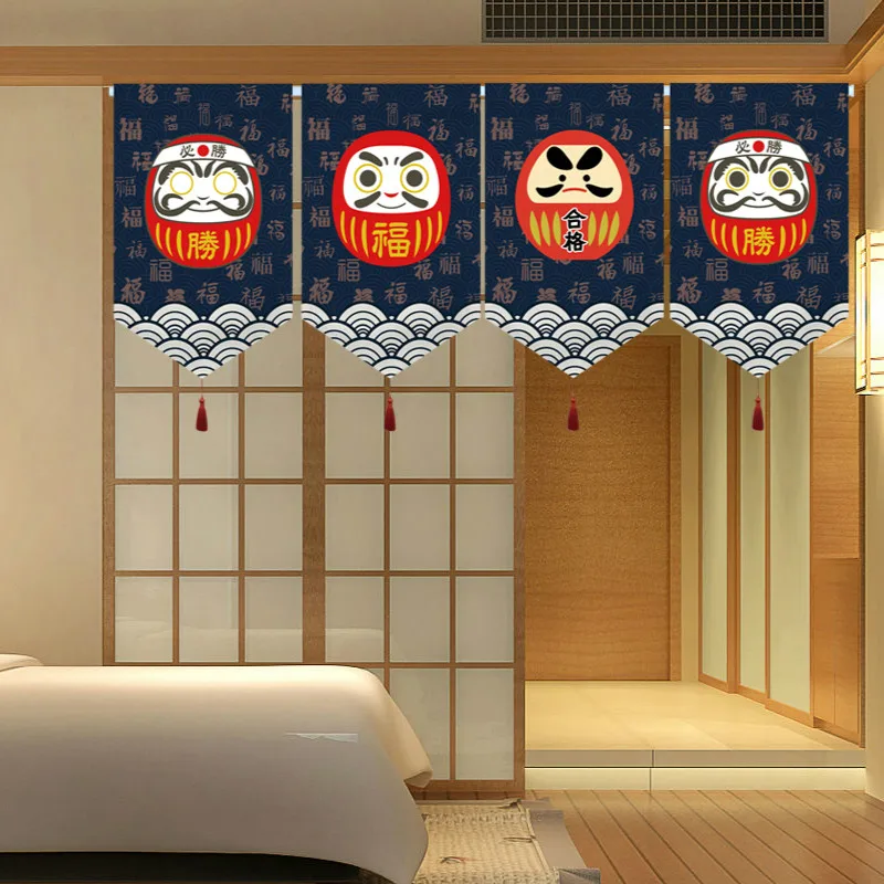 

Занавеска на дверь в японском стиле для украшения суши-ресторана, занавеска для кухни, гостиной, перегородка, флаг, Короткая занавеска