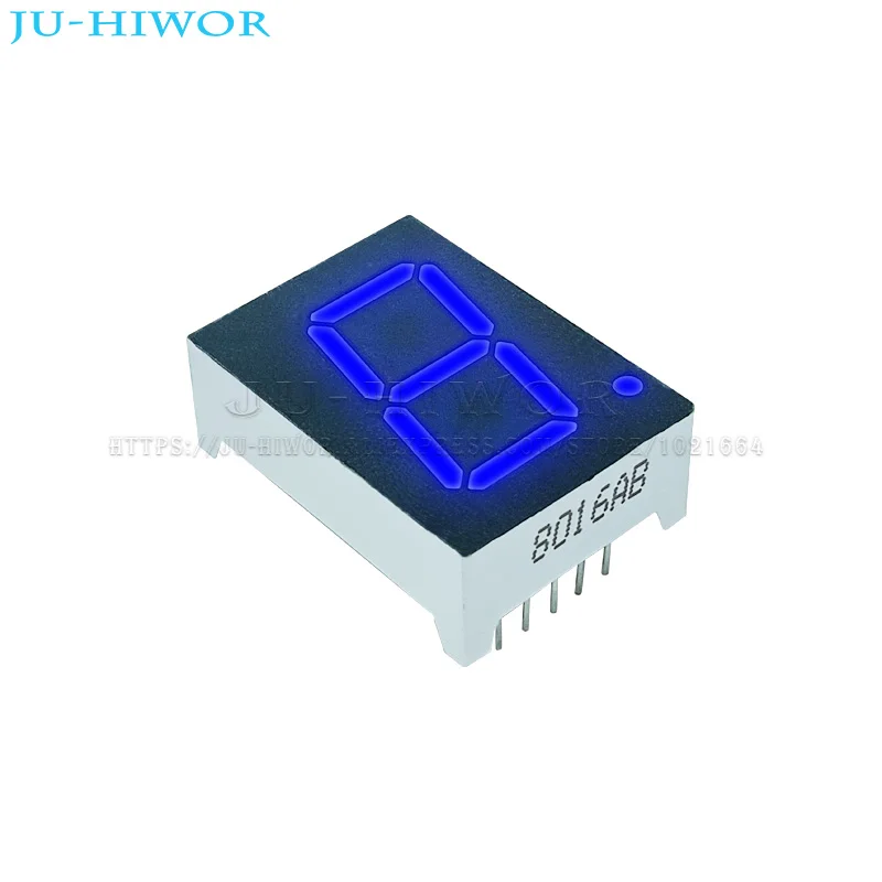 LED Digital Tube Display 10pcs 10Pins 8106AB 8106BB 0.8 Inch 1 Digit Bits 7 Segment Blue Common Anode Cathode C-A C-C