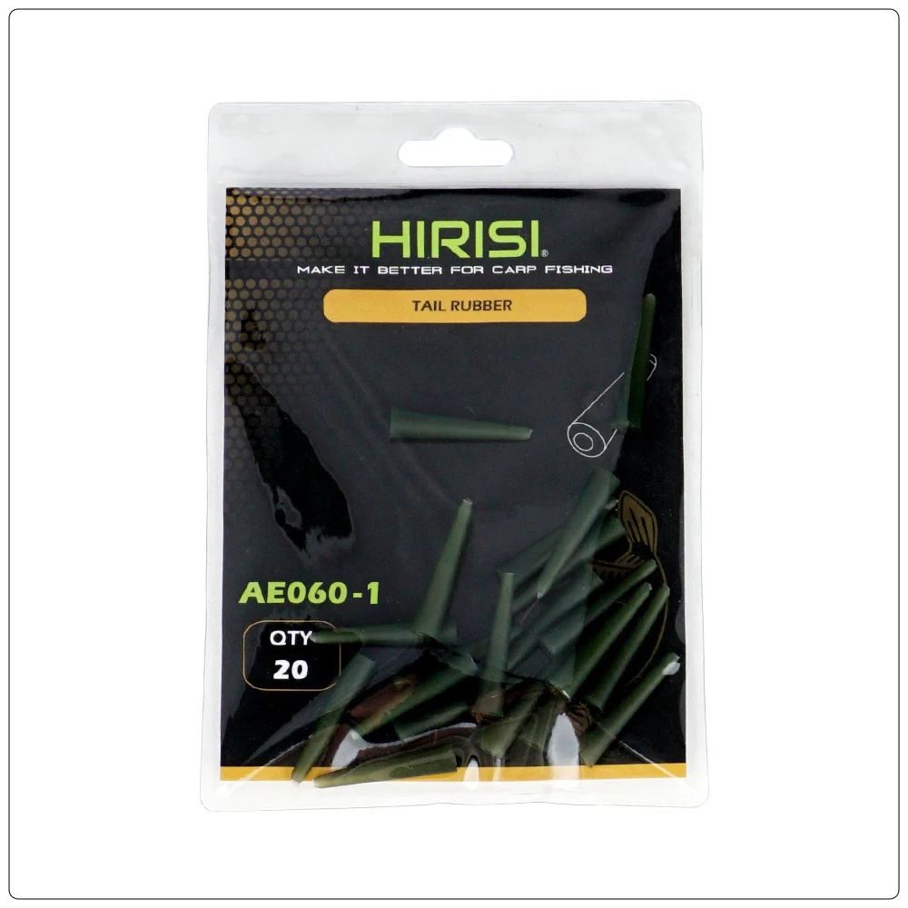 Hirisi 20,40 stücke Karpfen Angeln Terminal Tackle Schwanz Gummi Ärmeln Kegel Angeln Blei Clips AE060-1 Karpfen Angeln Zubehör – Detail 7