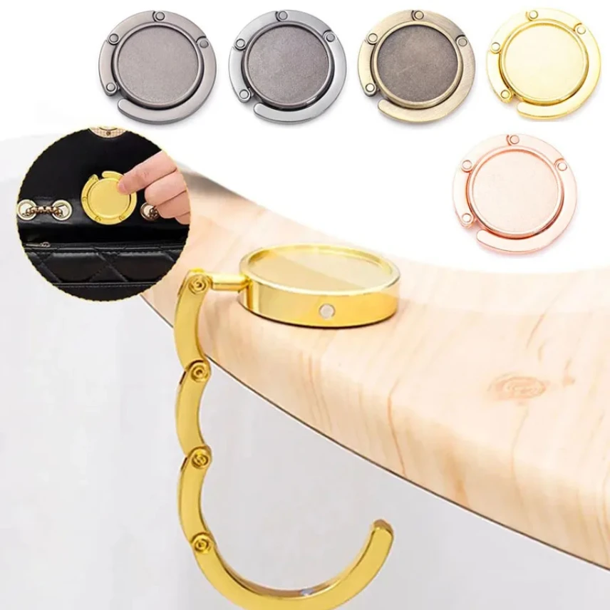 Bag Hook Fashion Bag Holder Handbag Hanger Folding Hook Portable Key Rack Table Hook Hardware Travel Outdoor Storage Hanger