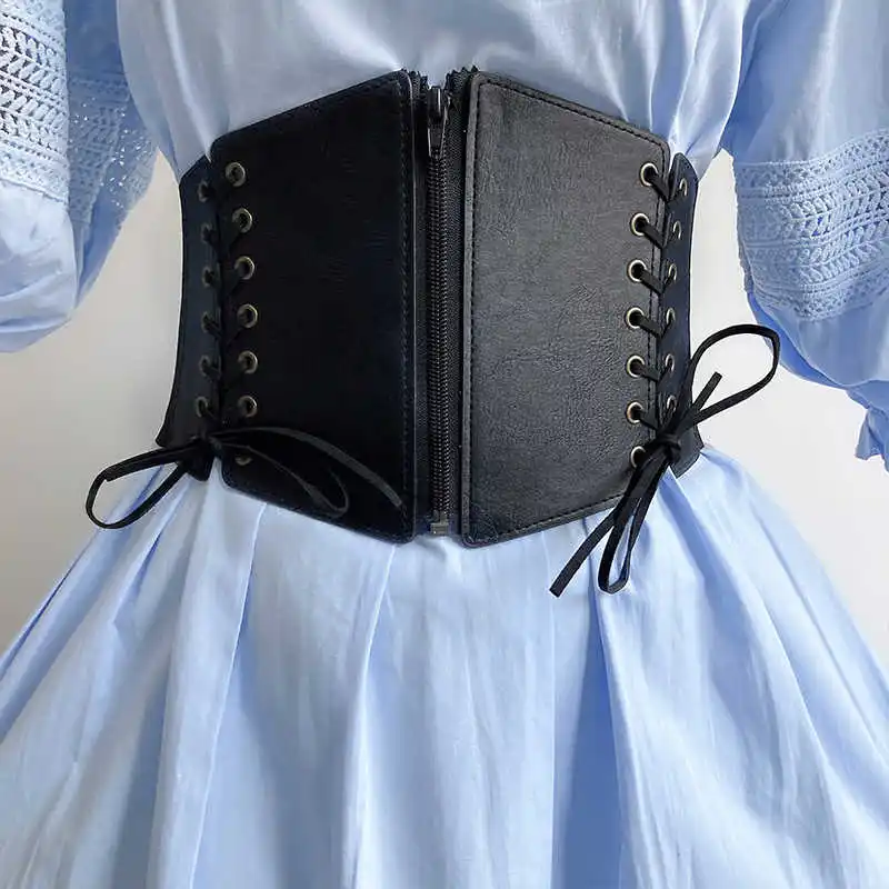 1pcs Dress Waist Belt for Women Elegant Fashion Buckle Waist Belt Black Summer Leather Belt Suitable for Daily Wear