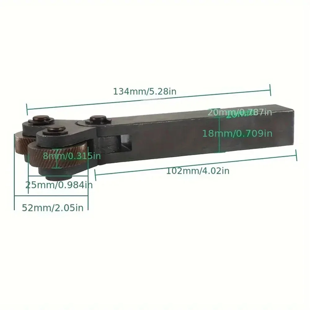 Knurling tool set 7PCS 0.5/1/2mm diagonal dual wheel linear knurl steel lathe cutter wheel holder hob
