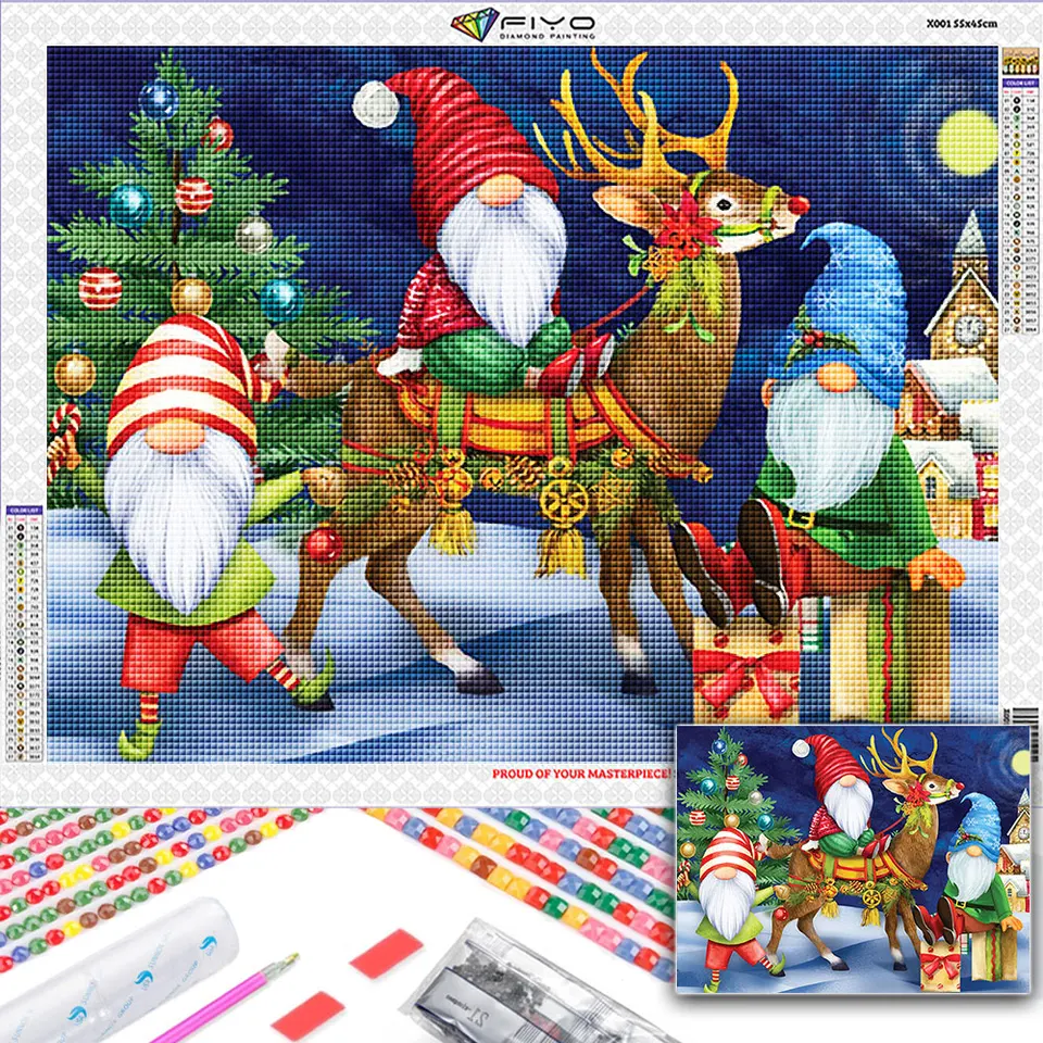 diamond painting Colors Trippy and Rainbow Diamond mosaic Embroidery  Navidad christmas Cross stitch kits diy painting 3 pcs