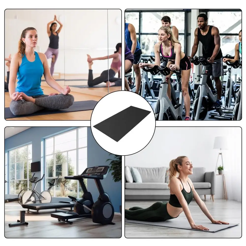 Description Picture 5 of item1pcs Yoga Mat Exercise Mat For Treadmill Non Slip Exercise Bike Mats For Trainer Hardwood Floor Carpet Protection For Cycling