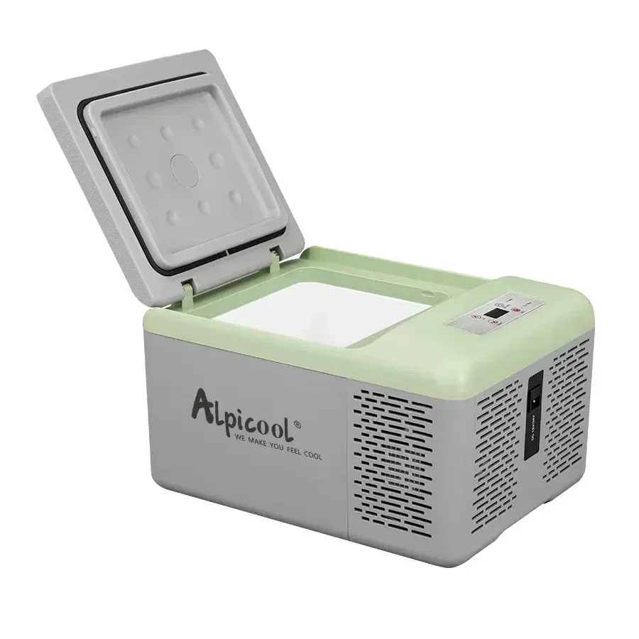 Car Refrigerator, Alpicool C9L, Mini Portable, Auto Compressor Freezer, 12/24V, Car Truck Travel Cooler
