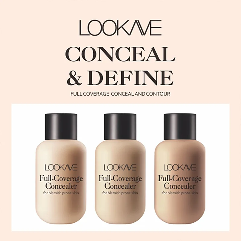 Liquid Concealer Foundation Cream Makeup Waterproof Lasting Full Coverage Acne Spot Scars Dark Circles Face Base Cosmetics face makeup base concealer foundation