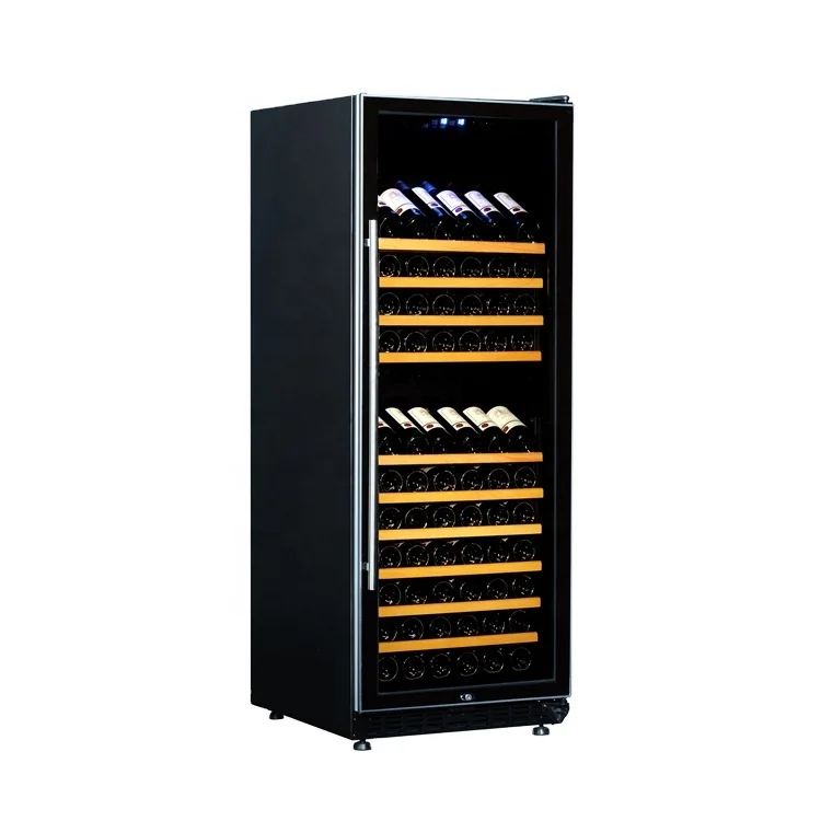165 Bottles red wine showcase fan cooling wine cellar cooling unit two temperature chamber refrigerator