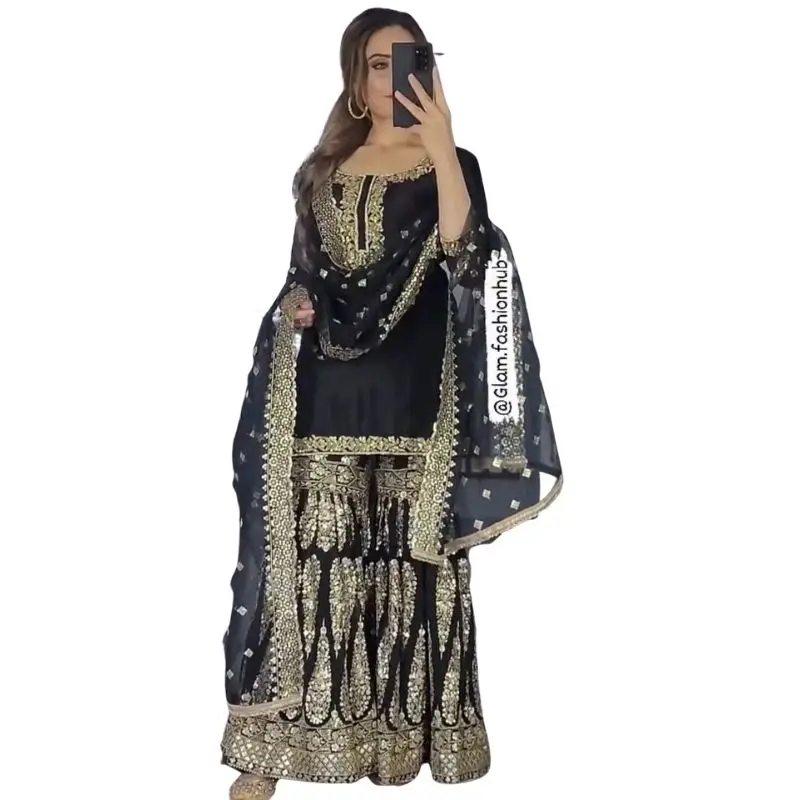 Sarees Plazzo Readymade Sawar Kameez Suits Women Wedding Partywear Salwar Kameez Sets