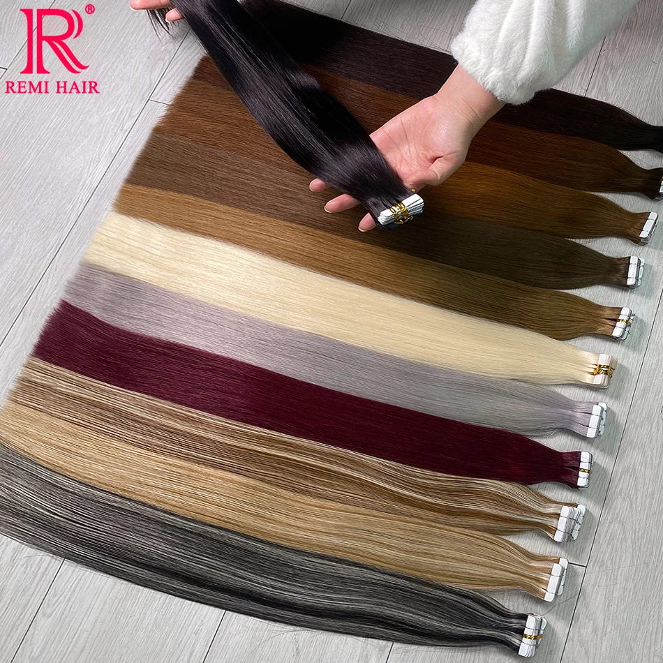 Tape in Human Hair Extensions Real Human Natural Hair Vietnamese Straight Strong Adhesive Skin Weft For Women human hair extensions human hair for braiding