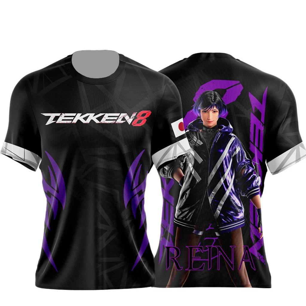 Bandai Tekken 8 Jin Kazama 3D Schnelltrocknendes T-Shirt für Männer, Frauen, Kinder, Sommer, Sport, Spiel, T-Shirt, Sommer, Outdoor, Familienkleidung – Detail 9