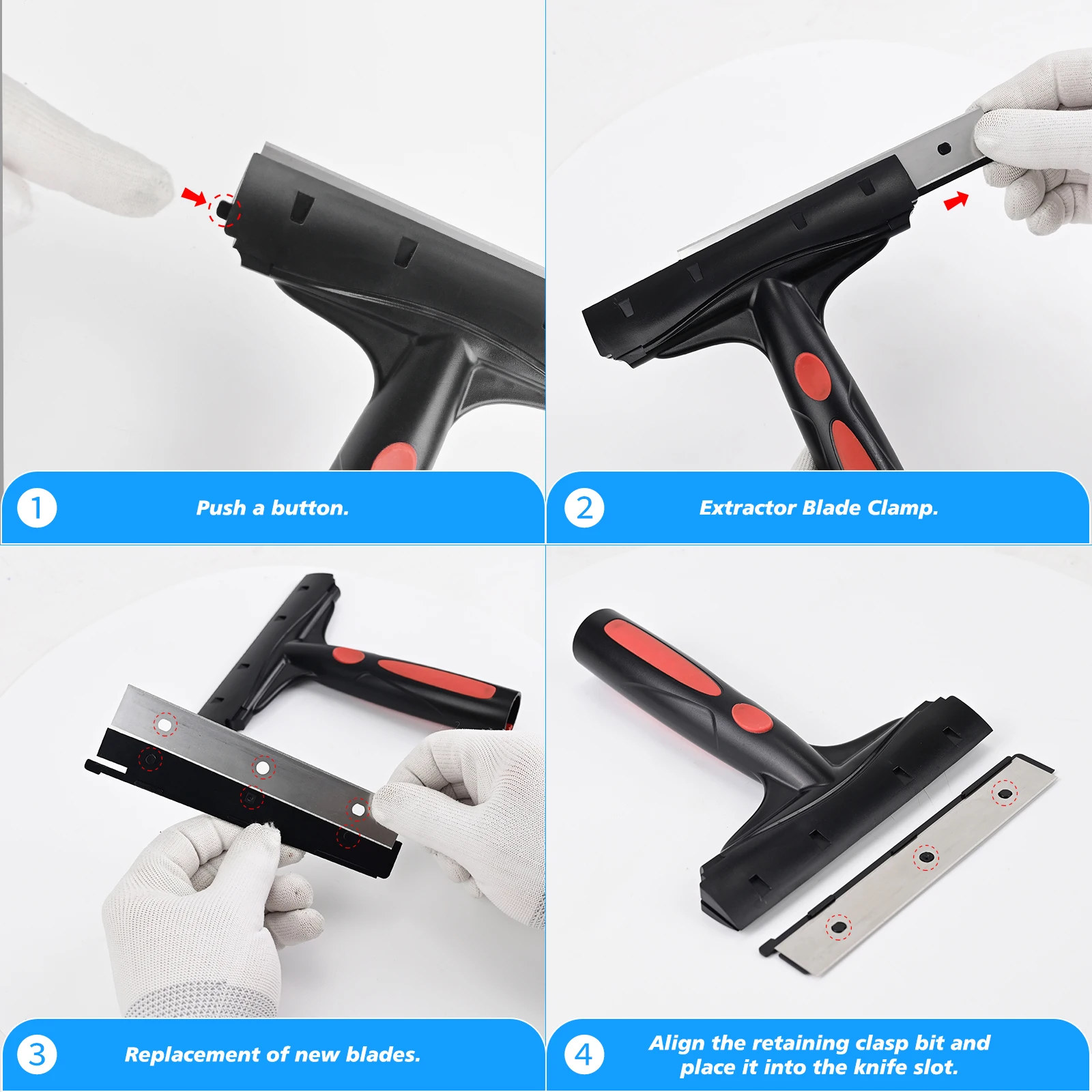 Razor Blade Scraper Car Wrapping Tools Car Sticker Remover Automotive Film Tools 25pcs/Box Stainless Steel Cleaning Blade for Handled Razor Scraper Vinyl Car Wrap Sticker Glass Window Film Glue Remover