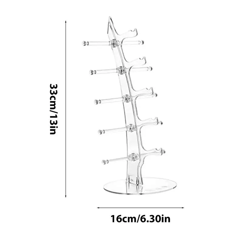 Acrylic Eyeglass Holder 5-tier Optical Glasses Organizer Stand Boat Arc Design Eyewear Holder Display Ski Goggles display stand 6