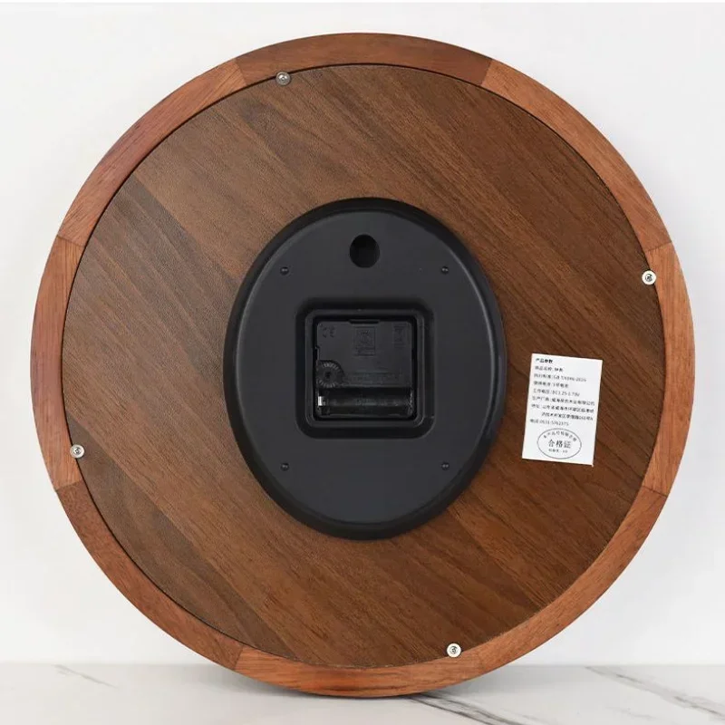 Description Picture 5 of itemSolid Wood Wall Clock Modern Living Room Large Clock  Aesthetic Watch Silent Creative Home Decoration Accessories Interior