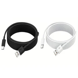 High - Speed 30W USB - A to USB - C Charging Cable with Data Sync - Available in 1M, 2M, 3M Lengths - 3m (White and Black 1PCS)