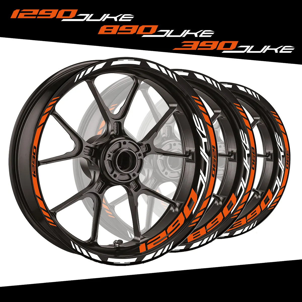 Autocollant de roue de moto en vinyle, de moyeu, bande de