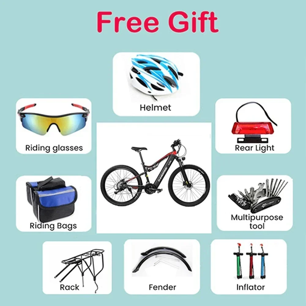 Randride YG90A Electric bike 27.5 inch 1000W E-Bike 48V 17AH Battery Mountain Fatbike 45km/h Sa2c1aa7874cd4c60b6ed46880f0c4411f