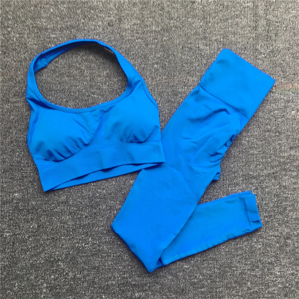 blue halter pt set