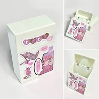 INS White 3 inch Korean Photocard Storage Box Photo Small Card Organizer Storage Case Desk Organizer Box School Stationery 1