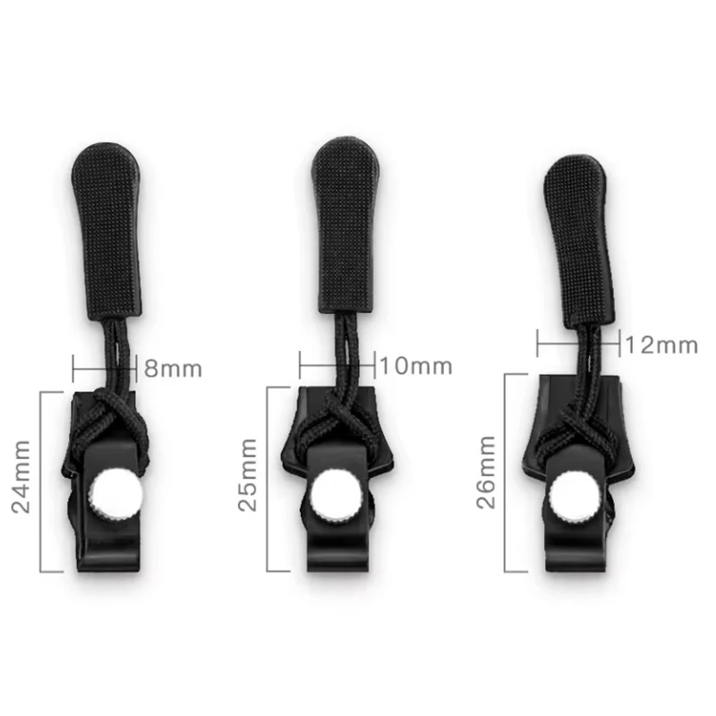 10/15Pcs Zipper Repair Kit Universal Instant Zipper Repair Replacement Fix Sliding Teeth Head 3 Different Size