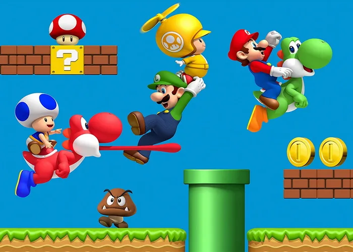 thumbnail image 1 of Kit de arco de guirnalda de globos con temática de Super Brothers Mario, 143 piezas, globos de látex rojos, amarillos y azules, suministros de decoración para fiesta de cumpleaños infantil, 1 of 5