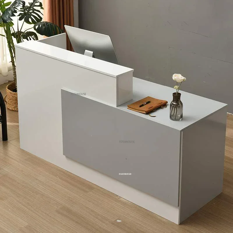 Modern Reception Desk Home Company Front Desks Hotel Welcome Commercial Beauty Salon Counter Cashier Desk Office FurnitureN