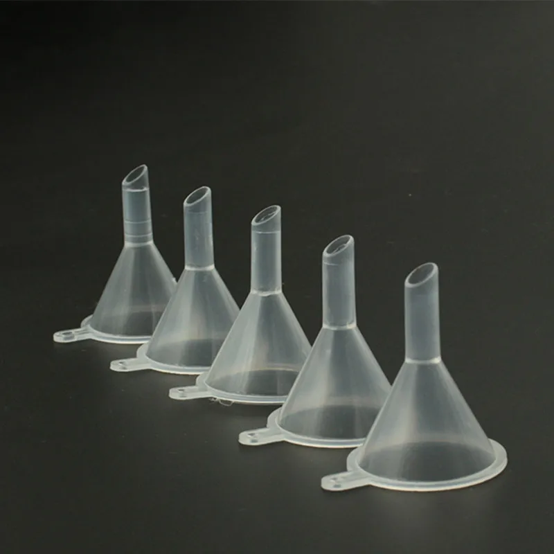 5Pcs Plastic PP Mini Funnels Packaging Travel Tools for Empty Bottle Filling Perfumes Essential Oils Aromatherapy