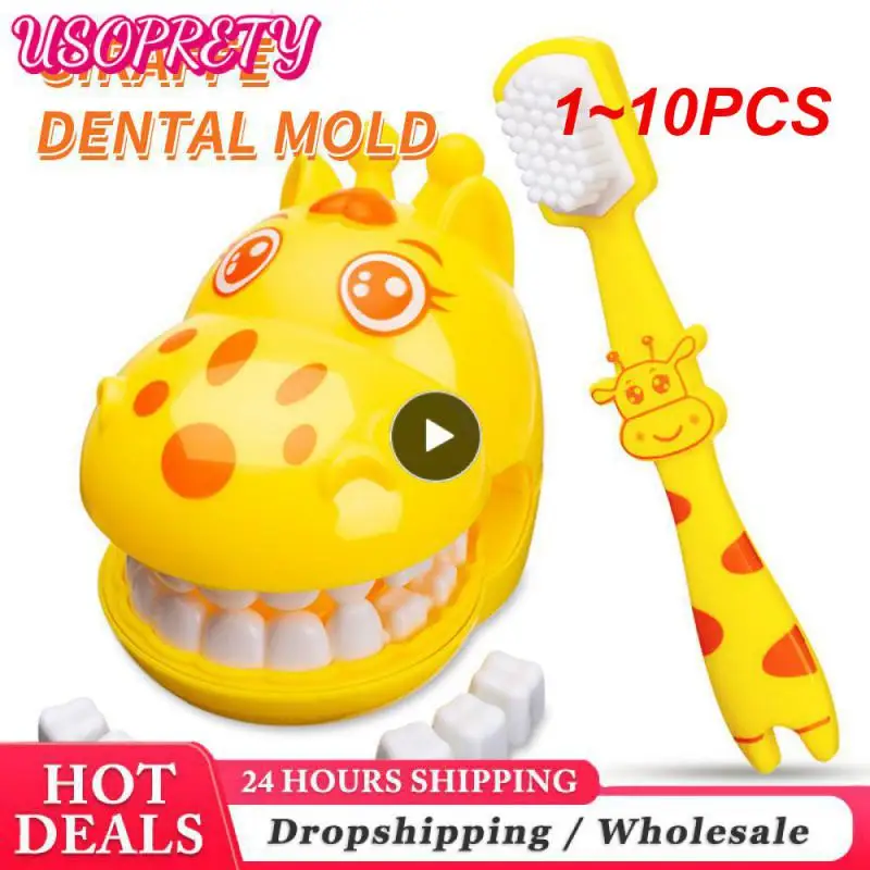 

1~10PCS Cute Teeth Model with Brush Giraffe Demo Teaching Study Learning Model Kids Children Brushing Toys Dentisty Clinc