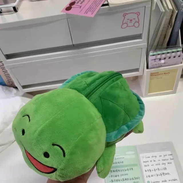 Portapenne creativo di grande capacità astuccio multifunzionale per anatra/squalo/tartaruga portapenne in peluche per ufficio scolastico 5