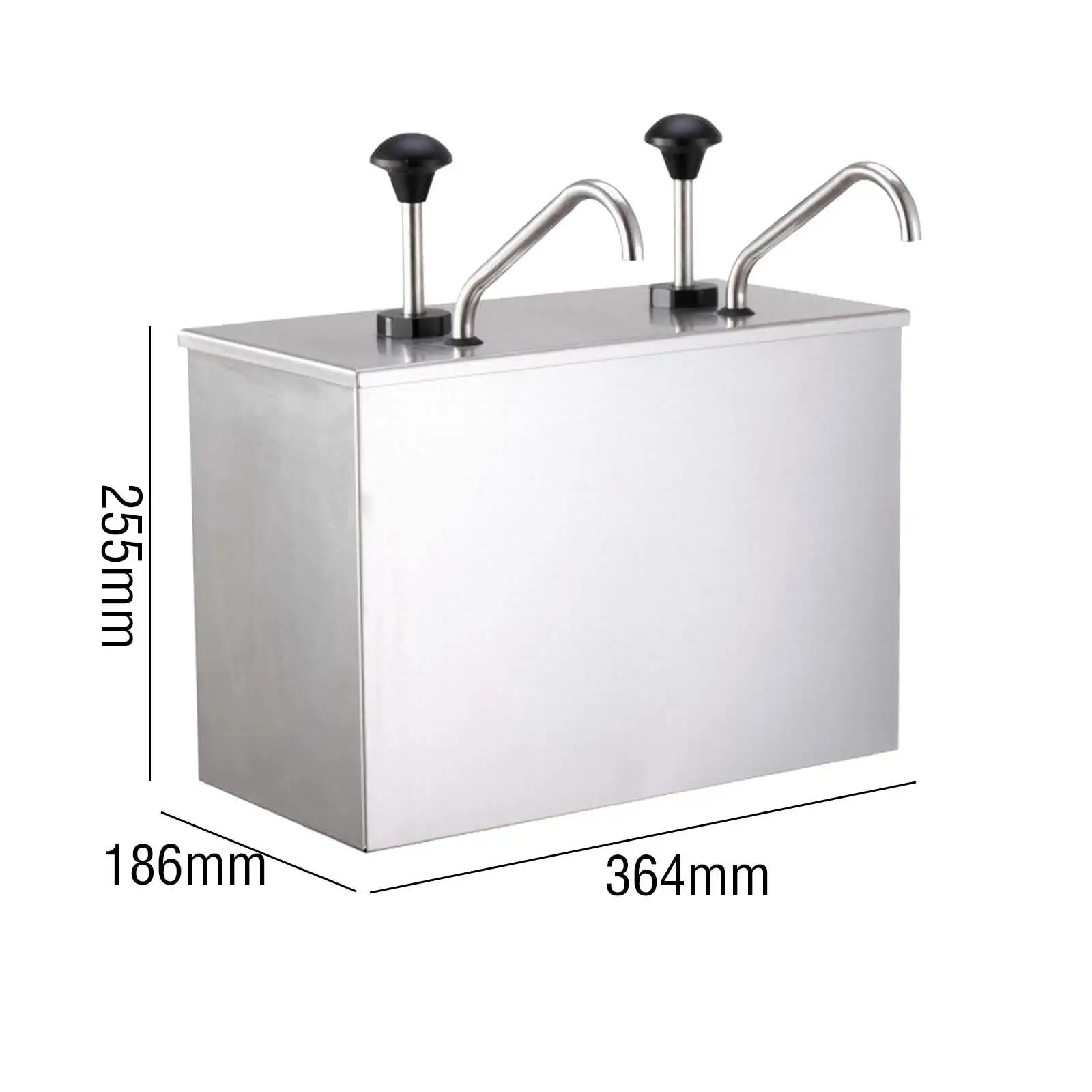 Sauce Pump Dispenser Stainless Steel Hand Tool Bucket Condiment Pump Dispenser for BBQ Sauce Seasoning Ketchup Party Hotel