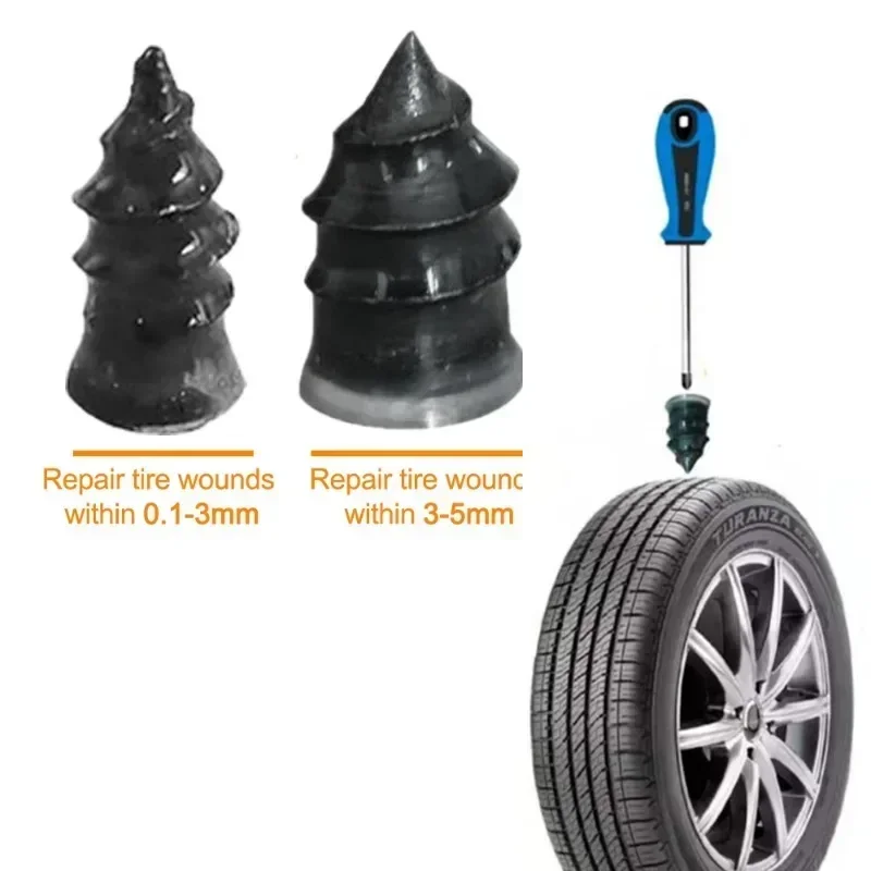 100pcs Vacuum Tyre Repair Nail Tire Puncture Screws Motorcycle Fitting Set Tubeless Wheel Repairs Punctures Kit Patches