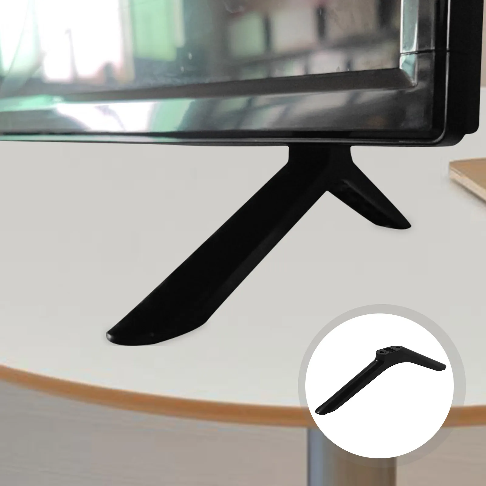 Black Base Stand Replacement Feet Pedestal Televisions Legs Mounts Smart Tvs Table Top Desktop Universal Pp Bracket Holders