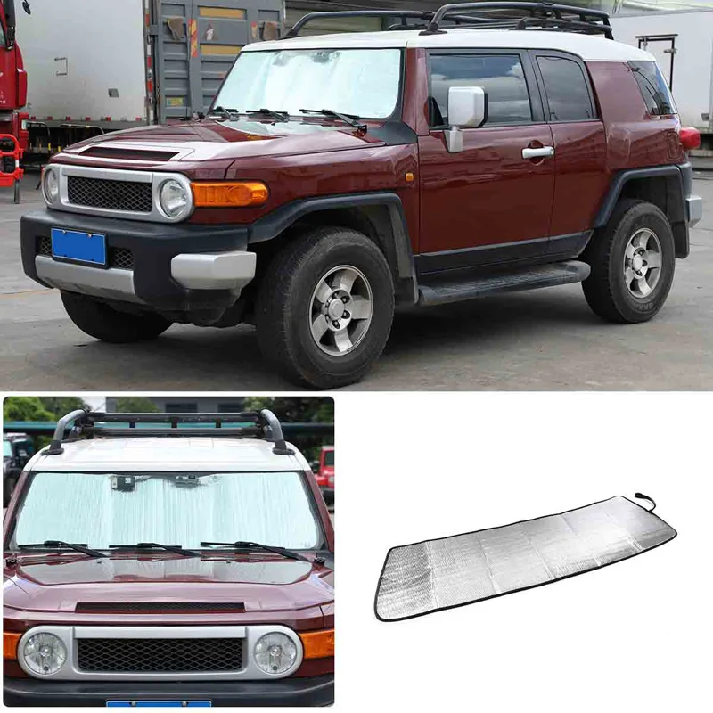 

For 2007-2021 Toyota FJ Cruiser Car Styling Car Front Windshield Sun Visor Car Sun Protection Pad Car Protection Accessories