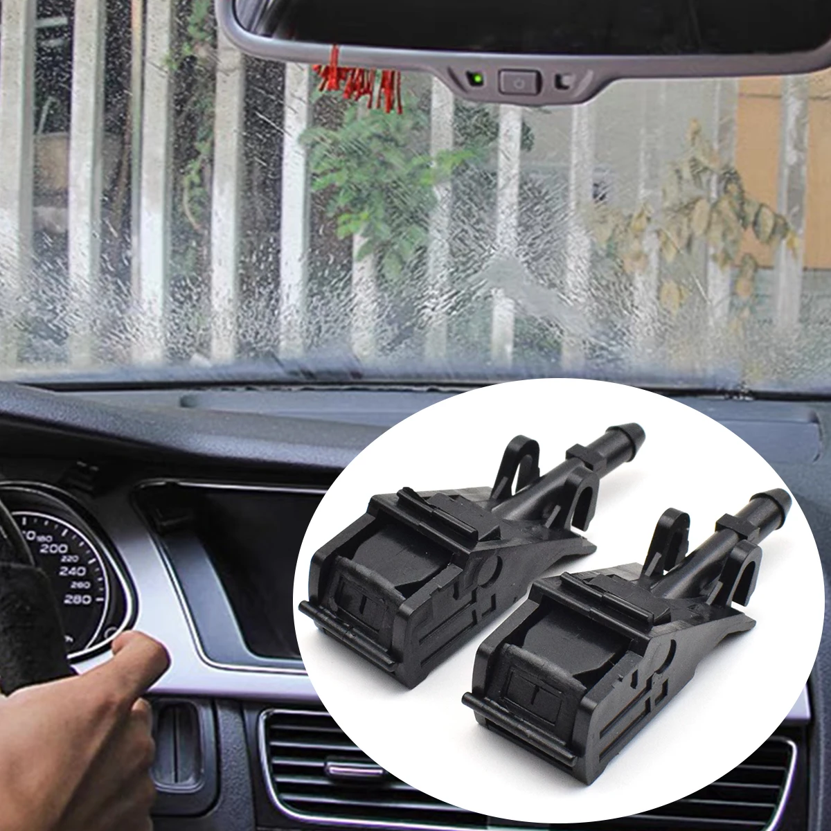 Front Windshield Washer Wiper Spray Jet Water Nozzle Hose Pipe 6RD955985 VW Passat B5 Golf Jetta MK4 Bora Polo Beetle Seat