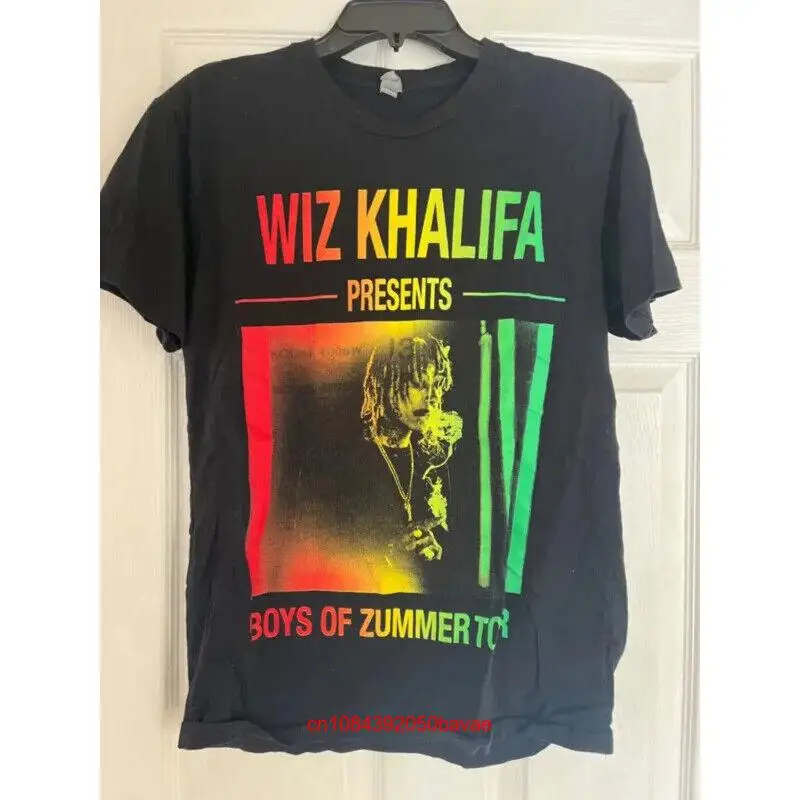 Винтажная концертная Футболка Wiz Khalifa 18x25 с длинным или коротким рукавом