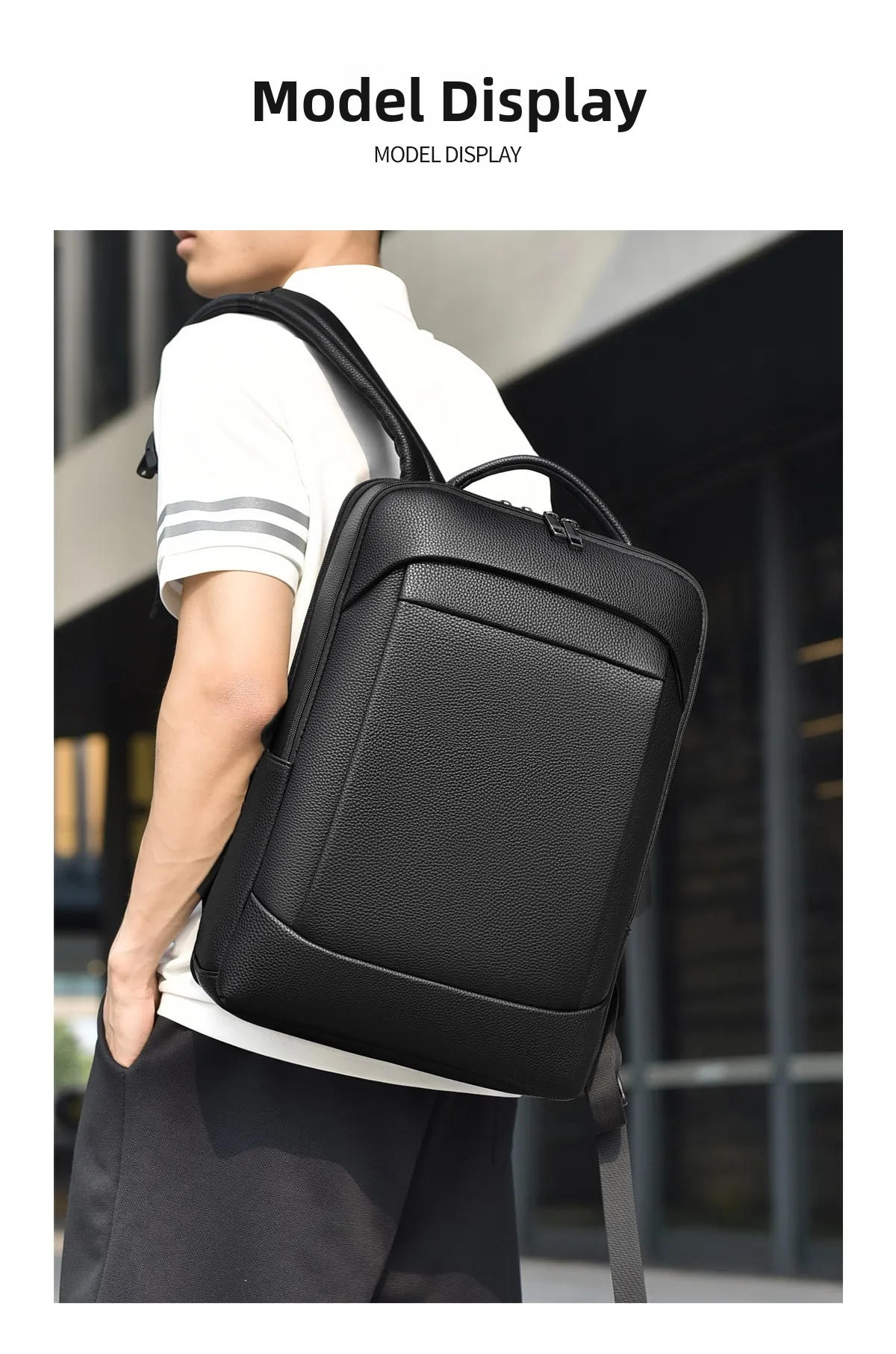 Large Capaci Leather Bapa for Busin Travel Men's Double oulder Bag with Cuter Carent Casual Simple Sle - Sa2c24f59e5e64ed59f09f74015eaa272x 